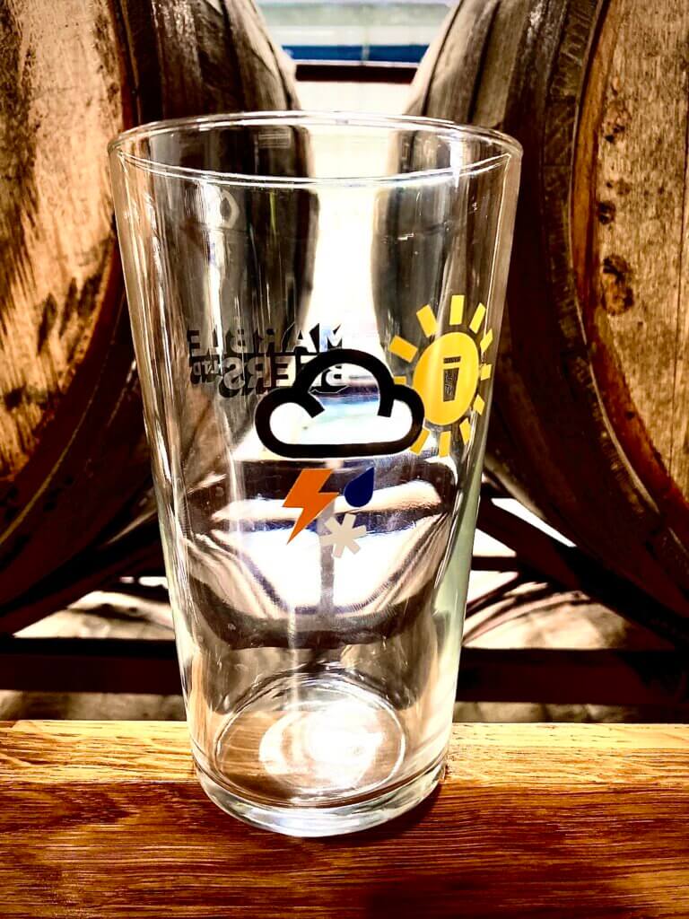 Weather Pint Glass